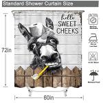 Funny Donkey Farmhouse Shower Curtain - 60x72 Inches