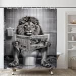 Funny Lion Shower Curtain for a Funky Bathroom