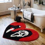 Funny Skull Black and Red Bath Mat 35”x42”