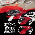Funny Skull Black and Red Bath Mat 35”x42”