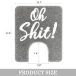 Homantic Funny Non-Slip U-Shaped Toilet Rug