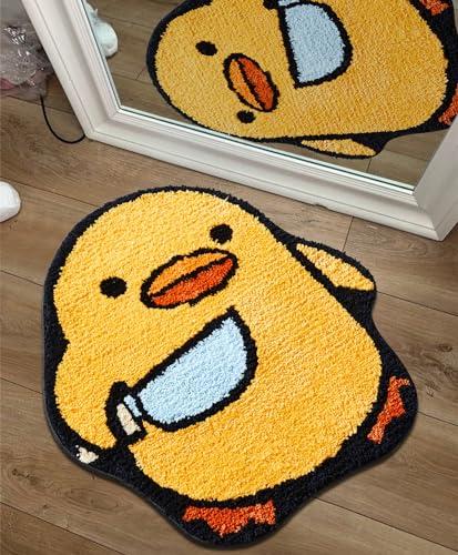 Funny Duck Non-Slip Bath Mat, Machine Washable