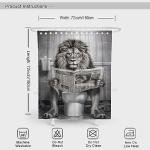Funny Lion Shower Curtain for a Funky Bathroom