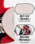 Funny Skull Black and Red Bath Mat 35”x42”