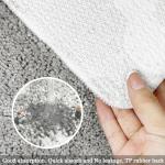 Funny Gray U-Shaped Toilet Rug with Non-Slip Design