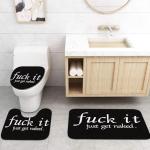 Funny Get Naked Shower Curtain Set with Rugs