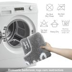 Funny Gray U-Shaped Toilet Rug with Non-Slip Design