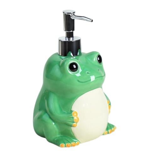 Cute Frog Ceramic Soap Dispenser for Bathroom