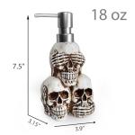 Halloween Skull Soap Dispenser Set for Decor