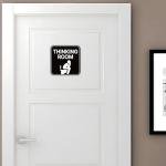 Funny Bathroom Door Sign with Humorous Quotes