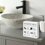 Funny Wooden Bathroom Sign - Rustic Home Decor