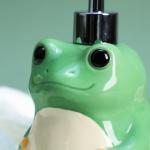 Cute Frog Ceramic Soap Dispenser for Bathroom