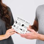 Funny Wooden Bathroom Sign - Rustic Home Decor