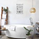 Funny Bathroom Rules Vintage Tin Wall Art Sign