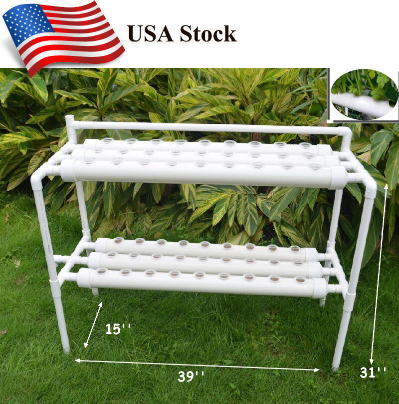 54-Site Hydroponic Grow Kit with Water Pump