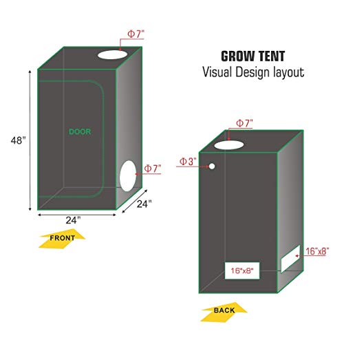 Complete Hydroponic Grow Tent Kit with LED Light