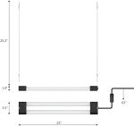 BoostGro LED Grow Light Full Spectrum (2 FT)