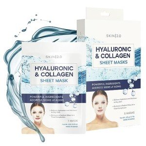 Hyaluronic Acid & Collagen Sheet Masks - 5 Pack