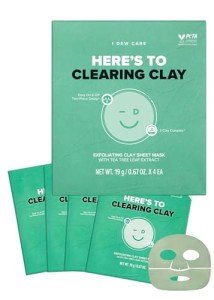 I DEW CARE Clearing Clay Sheet Face Masks 4ea