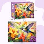 Flower Hummingbird 500-Piece Jigsaw Puzzle for All Ages