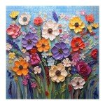 Colorful 1000-Piece Flower Garden Jigsaw Puzzle