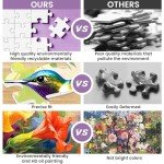 Flower Hummingbird 500-Piece Jigsaw Puzzle for All Ages