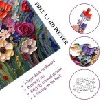 Colorful 1000-Piece Flower Garden Jigsaw Puzzle