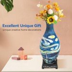 Blue 3D Puzzle Vase with LED Light, 160 Pieces