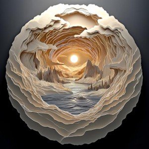 500-Piece Cave Dawn 3D Art Jigsaw Puzzle