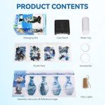 Blue 3D Puzzle Vase with LED Light, 160 Pieces