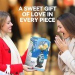Blue 3D Puzzle Vase with LED Light, 160 Pieces