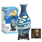 Blue 3D Puzzle Vase with LED Light, 160 Pieces