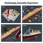 3D Titanic LED Puzzle for Home Decor
