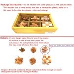 6-in-One Wooden Brain Puzzles with Storage Box