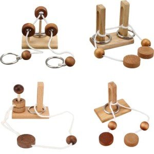 Wooden Loop Brain Teaser Puzzle for All Ages