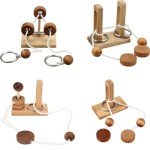 Wooden Loop Brain Teaser Puzzle for All Ages