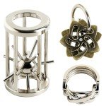 Metal Brain Teasers Puzzle Kit - 3 Interlock Games