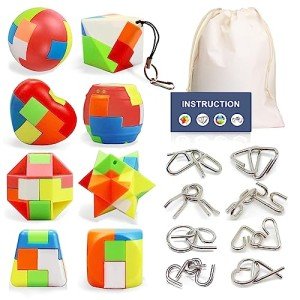 16 Pack Brain Teasers for Kids and Adults