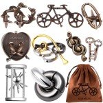 6-Piece Logic Metal Brain Teaser Puzzle Set