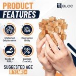 12-Piece Wooden Brain Teaser Puzzle Set