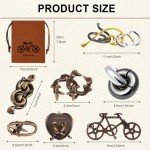 6-Piece Logic Metal Brain Teaser Puzzle Set