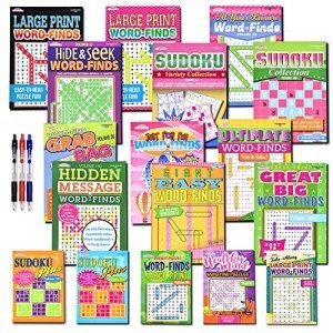 17-Pack: 1400+ Sudoku & Word Search Puzzles