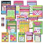 17-Pack: 1400+ Sudoku & Word Search Puzzles