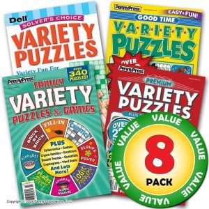 8-Pack of Fun Variety Puzzles for Adults