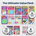 Large Print Crossword Puzzles Bundle for Seniors
