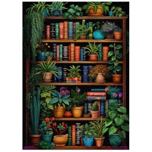 Vintage Bookshelf Puzzle for Adults - 1000 Pieces