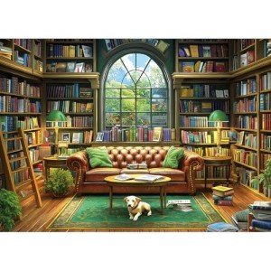 Unique 1000-Piece Library Puzzle for Adults