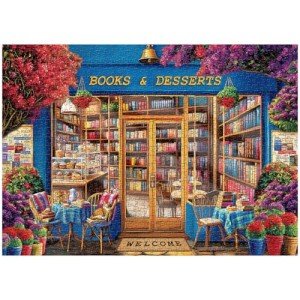 Vintage Bookshelf Cat Puzzle - 1000 Pieces