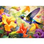 Flower Hummingbird 500-Piece Jigsaw Puzzle for All Ages