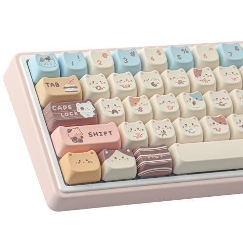 Cute Sea Salt Cat Keycaps for Mechanical Keyboards